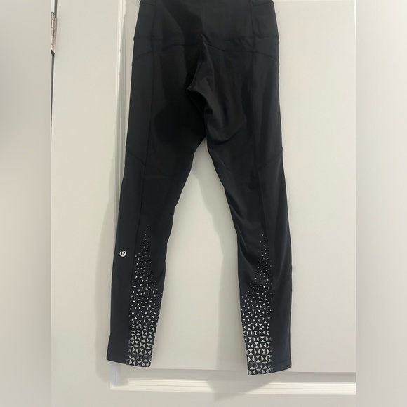 LULULEMON Ice Queen Black Cropped Leggings Women’s Size 4 - Picture 5 of 9